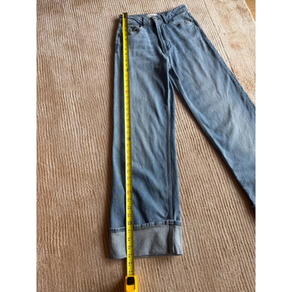 Rails Getty High-Rise Cuffed Wide-Leg Jeans Baltic Sea Size 26 - Picture 7 of 10
